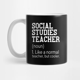 Funny Social Studies Teacher Definition Gift Idea Mug